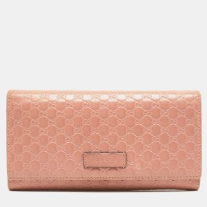 Gucci Pink Microgucissima Leather Flap Continental Wallet, Wallets & Money Clips - Luxury Closet catalog