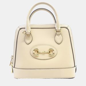 Gucci White Leather 1955 Horsebit Small Top Handle Bag, Satchels - Luxury Closet catalog