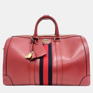Gucci Red Leather Medium Savoy Duffle Bag, Handbags - Luxury Closet catalog