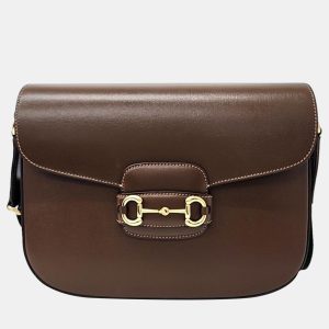 Gucci Brown Leather 1955 Horsebit Shoulder Bag, Shoulder Bags - Luxury Closet catalog