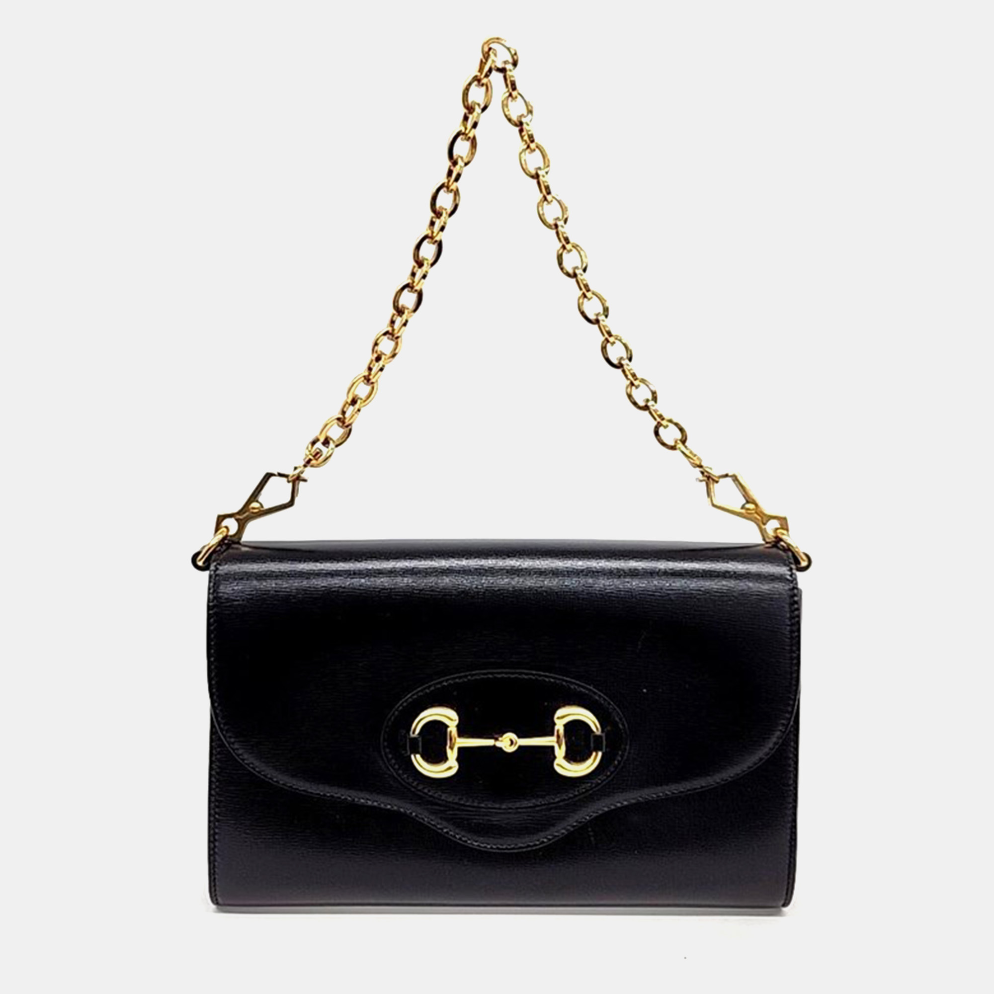 Gucci Black Leather 1955 Horsebit Chain Shoulder Bag, Shoulder Bags - Luxury Closet catalog