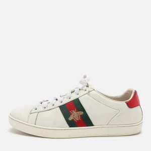 Gucci White Leather Leather Ace Bee Embroidered Low Top Sneakers Size 39, Athletic Shoes & Sneakers - Luxury Closet catalog
