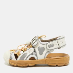 Gucci White/Silver Mesh and Leather Tinsel Sport Sandals Size 36, Sandals - Luxury Closet catalog