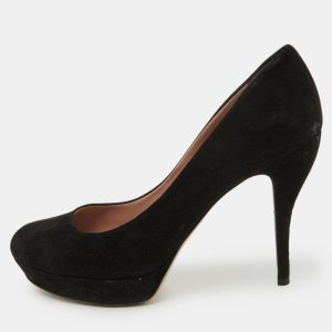 Gucci Black Suede Round Toe Platform Pumps Size 39, Pumps - Luxury Closet catalog