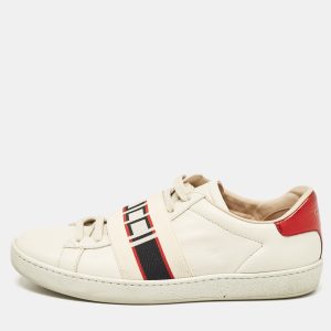 Gucci Cream Leather Logo Band Ace Sneakers Size 36, Athletic Shoes & Sneakers - Luxury Closet catalog