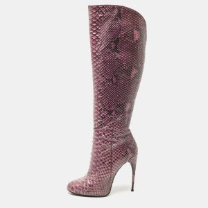 Gucci Purple Python Leather Knee Length Boots Size 39, Boots - Luxury Closet catalog