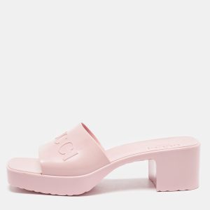 Gucci Light Pink Jelly Logo Slide Sandals Size 40, Sandals - Luxury Closet catalog