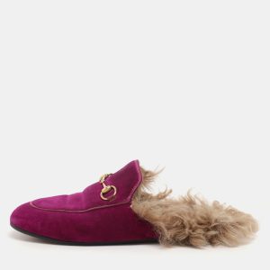 Gucci Purple Velvet Princetown Horsebit Mules Size 37, Sandals - Luxury Closet catalog