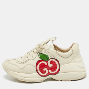 Gucci Cream Leather Rhyton Low Top Sneakers Size 37.5, Athletic Shoes & Sneakers - Luxury Closet catalog