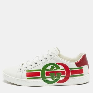 Gucci White Leather Interlocking G Ace Sneakers Size 37.5, Athletic Shoes & Sneakers - Luxury Closet catalog