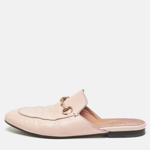Gucci Pink Leather Princetown Mules Size 38, Sandals - Luxury Closet catalog
