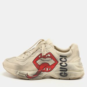 Gucci Off White Leather Rhyton Sneakers Size 41.5, Athletic Shoes & Sneakers - Luxury Closet catalog
