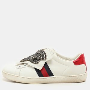 Gucci White Leather Ace Removable Patch Low Top Sneakers Size 36.5, Athletic Shoes & Sneakers - Luxury Closet catalog