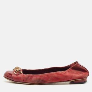 Gucci Red Patent Leather and Suede Horsebit Ballet Flats Size 39, Flats - Luxury Closet catalog