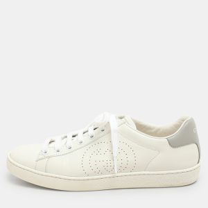 Gucci White/Grey Leather Interlocking G Low Top Sneakers Size 36, Athletic Shoes & Sneakers - Luxury Closet catalog