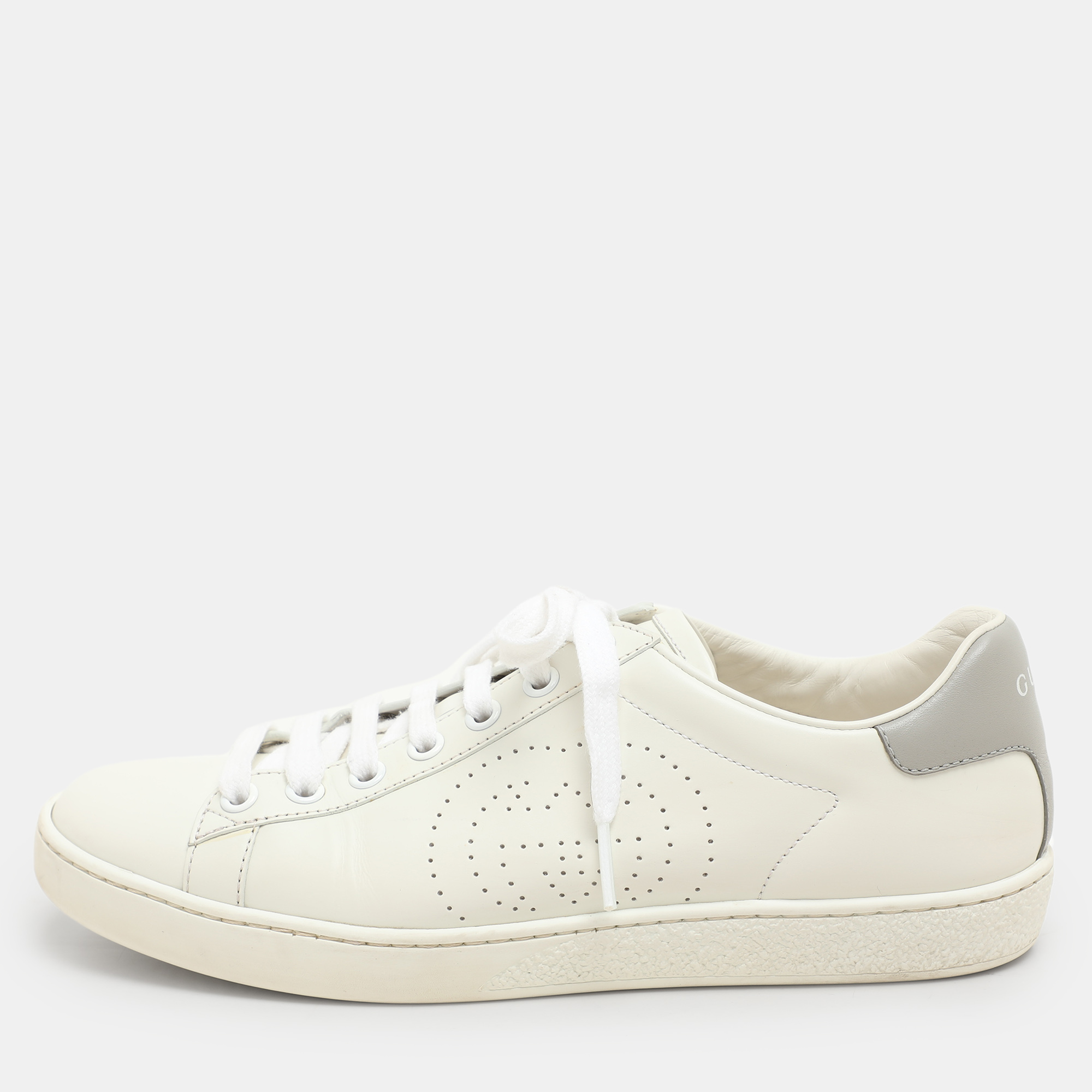 Gucci White/Grey Leather Interlocking G Low Top Sneakers Size 36, Athletic Shoes & Sneakers - Luxury Closet catalog