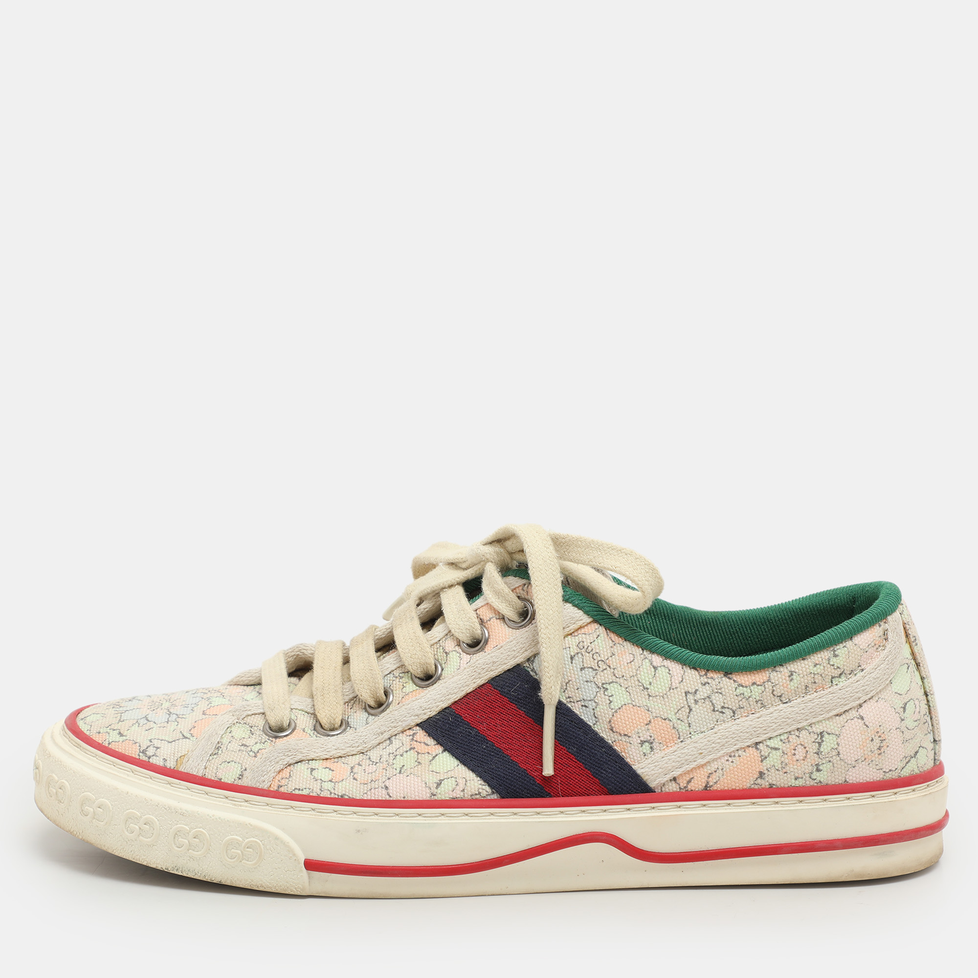 Gucci Multicolor Floral Print Canvas Tennis 1977 Low Top Sneakers Size 37, Athletic Shoes & Sneakers - Luxury Closet catalog