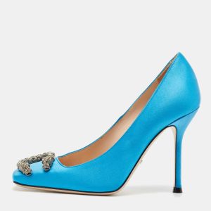 Gucci Light Blue Satin Dionysus Square Toe Pumps Size 36, Pumps - Luxury Closet catalog