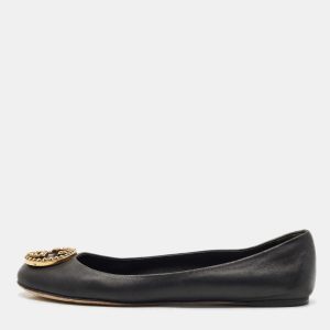 Gucci Black Leather Interlocking G Spike Ballet Flats Size 37.5, Flats - Luxury Closet catalog
