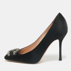Gucci Black Satin Dionysus Crystals Pumps Size 38.5, Pumps - Luxury Closet catalog