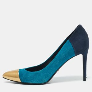 Gucci Tricolor Suede and Leather Pointed Cap Toe Pumps Size 40, Pumps - Luxury Closet catalog