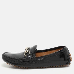 Gucci Black Patent Leather Horsebit Loafers Size 35.5, Loafers & Slip-Ons - Luxury Closet catalog