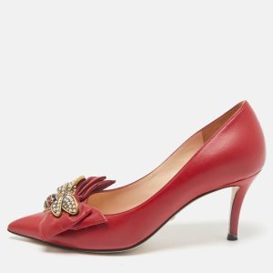 Gucci Red Leather Queen Margaret Pumps Size 36.5, Pumps - Luxury Closet catalog