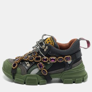 Gucci Multicolor Mesh, Suede and Leather Flashtrek Chunky Sneakers Size 37, Athletic Shoes & Sneakers - Luxury Closet catalog
