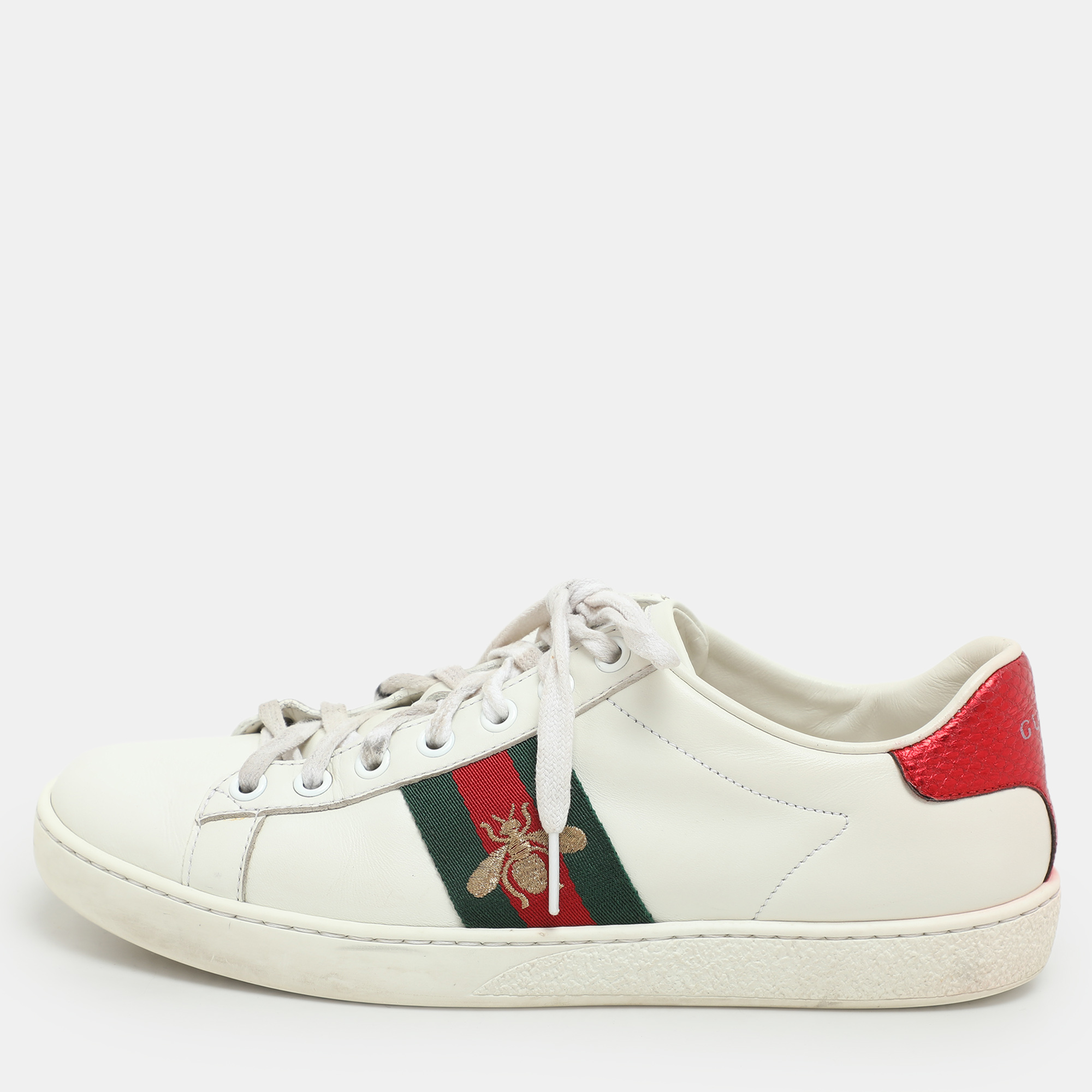 Gucci White Leather Ace Bee Embroidered Low Top Sneakers Size 37, Athletic Shoes & Sneakers - Luxury Closet catalog