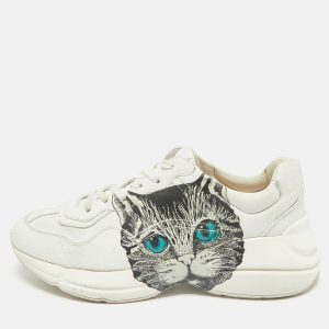 Gucci White Leather Mystic Cat Rhyton Low Top Sneakers Size 39.5, Athletic Shoes & Sneakers - Luxury Closet catalog