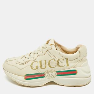 Gucci Cream Leather Vintage Logo Rhyton Sneakers Size 36.5, Athletic Shoes & Sneakers - Luxury Closet catalog