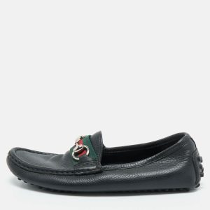 Gucci Black Leather Horsebit Web Loafers Size 35, Loafers & Slip-Ons - Luxury Closet catalog