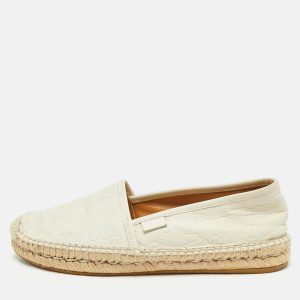 Gucci Cream GG Leather Slip On Espadrille Flats Size 38.5, Flats - Luxury Closet catalog