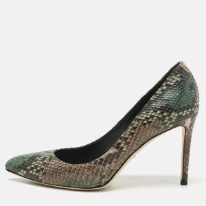Gucci Multicolor Python Leather Pointed Toe Pumps Size 38.5, Pumps - Luxury Closet catalog