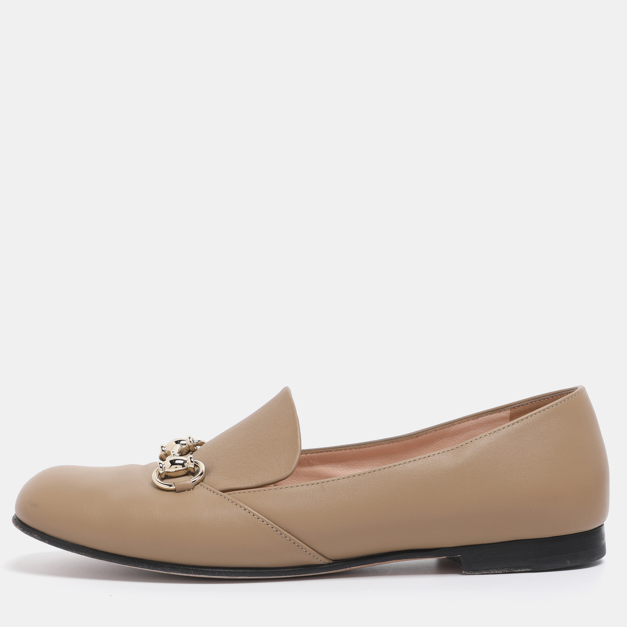Gucci Dark Beige Leather Horsebit Slip On Loafers Size 38, Loafers & Slip-Ons - Luxury Closet catalog