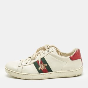 Gucci White Leather Web Ace Sneakers Size 37.5, Athletic Shoes & Sneakers - Luxury Closet catalog