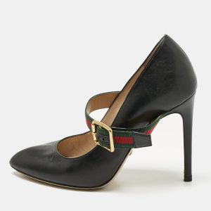 Gucci Black Leather Sylvie Mary Jane Pumps Size 35, Pumps - Luxury Closet catalog