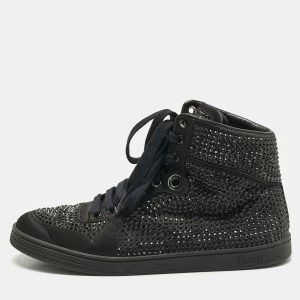 Gucci Black Satin Crystal Embellished Coda High Top Sneakers Size 39, Athletic Shoes & Sneakers - Luxury Closet catalog
