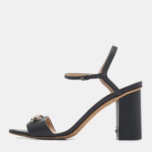 Gucci Black Leather Horsebit Ankle Strap Open Toe Block Heel Sandals Size 41, Sandals - Luxury Closet catalog