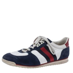 Gucci Multicolor Suede and Nylon Lace Up Low Top Sneakers Size 39, Athletic Shoes & Sneakers - Luxury Closet catalog