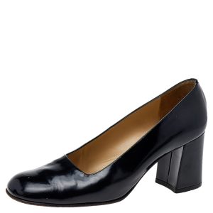 Gucci Black Leather Block Heel Pumps Size 37, Pumps - Luxury Closet catalog