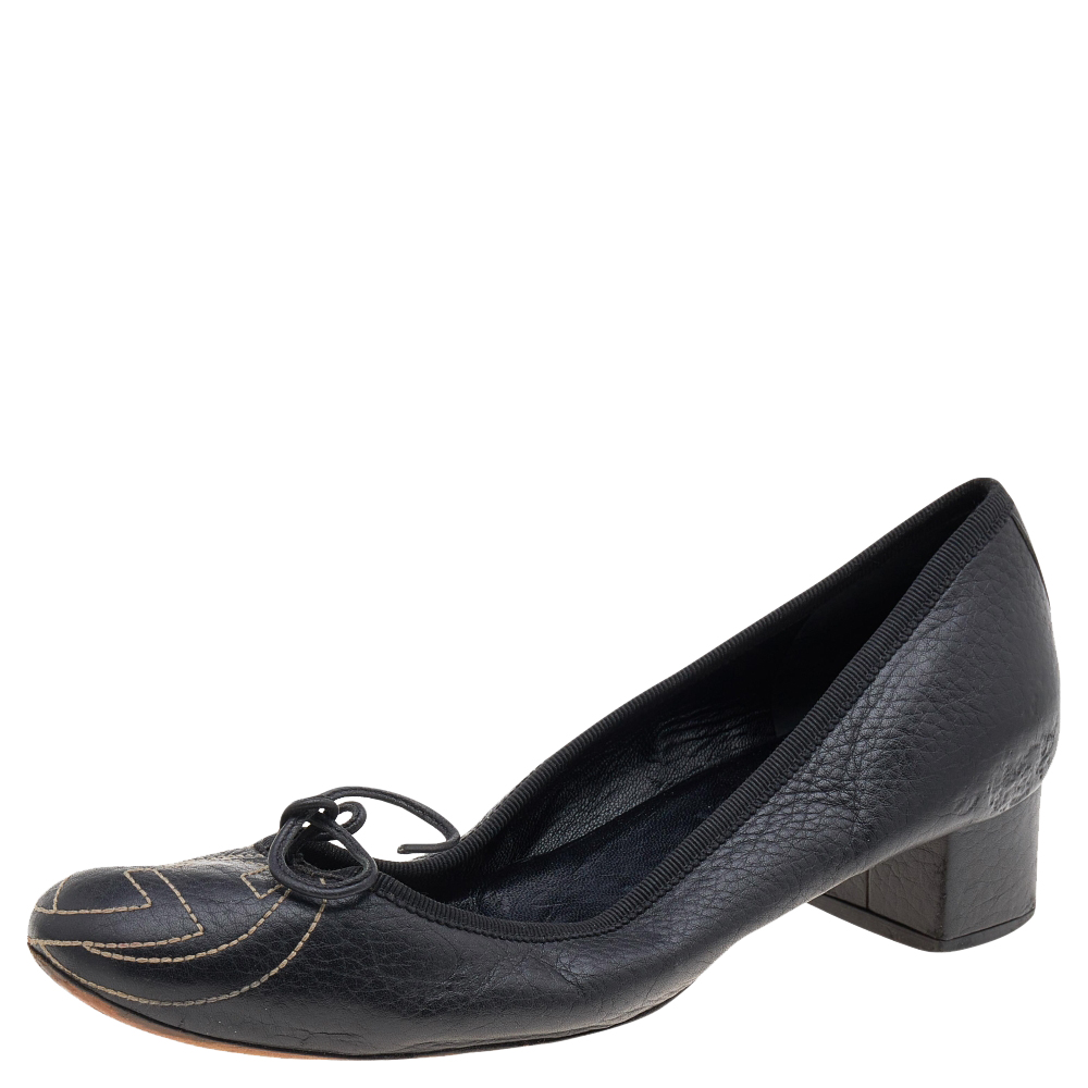 Gucci Black Leather Block Heel Pumps Size 37, Pumps - Luxury Closet catalog