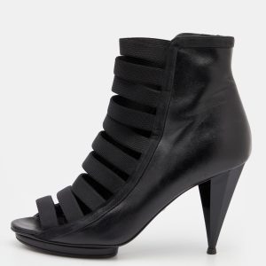 Gucci Black Elastic And Leather Isadora Gladiator Booties Size 37, Boots - Luxury Closet catalog