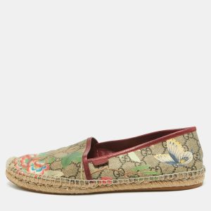 Gucci Multicolor Tian Print GG Supreme Canvas Flat Espadrilles Size 41.5, Flats - Luxury Closet catalog