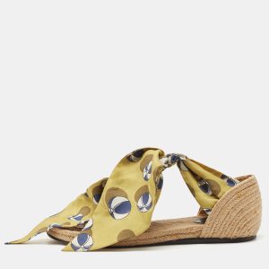 Gucci Black/Yellow Patent and Tie Up Ribbon Espadrilles Size 37, Flats - Luxury Closet catalog
