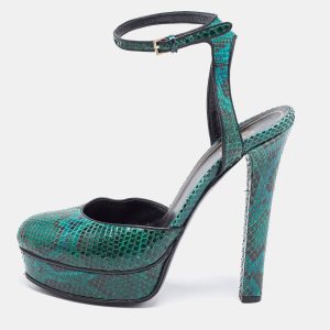 Gucci Green Python Leather Huston Pumps Size 36.5, Pumps - Luxury Closet catalog