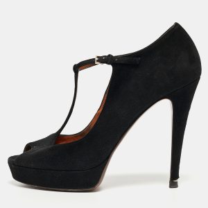 Gucci Black Suede Betty T-Strap Pumps Size 39.5, Pumps - Luxury Closet catalog