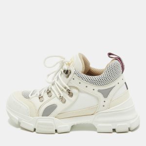 Gucci White/Cream Canvas Leather Flashtrek Sneakers Size 39.5, Athletic Shoes & Sneakers - Luxury Closet catalog