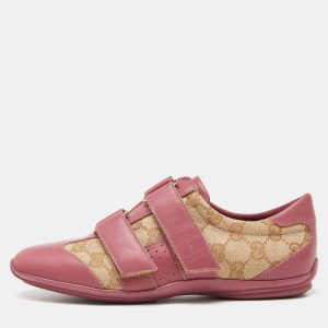 Gucci Beige/Pink GG Canvas and Leather Low Top Sneakers Size 35, Athletic Shoes & Sneakers - Luxury Closet catalog