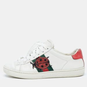 Gucci White Leather Web Ace Sneakers Size 34.5, Athletic Shoes & Sneakers - Luxury Closet catalog